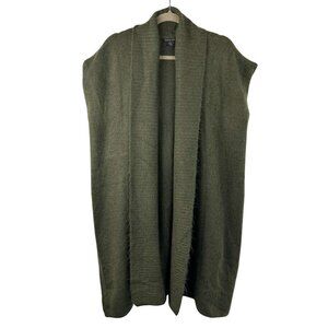 Tahari Women's Size 2K Olive Green Sweater Vest Cardigan